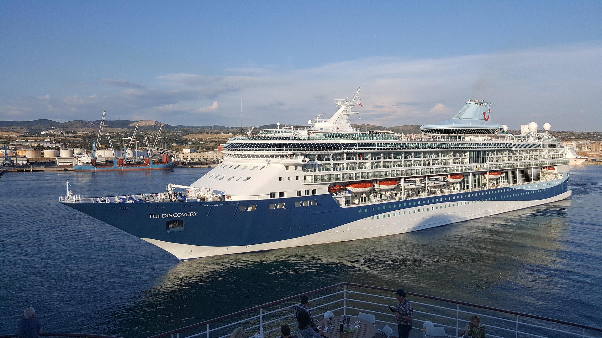 Cruise ship docked at Civitavecchia, the port of Rome